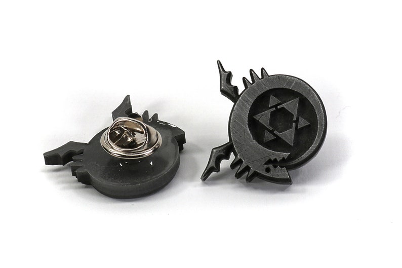 Ouroboros Symbol - Aluminium Metall Harts Pin för Cosplay - Homunculi SPN1 bild 10