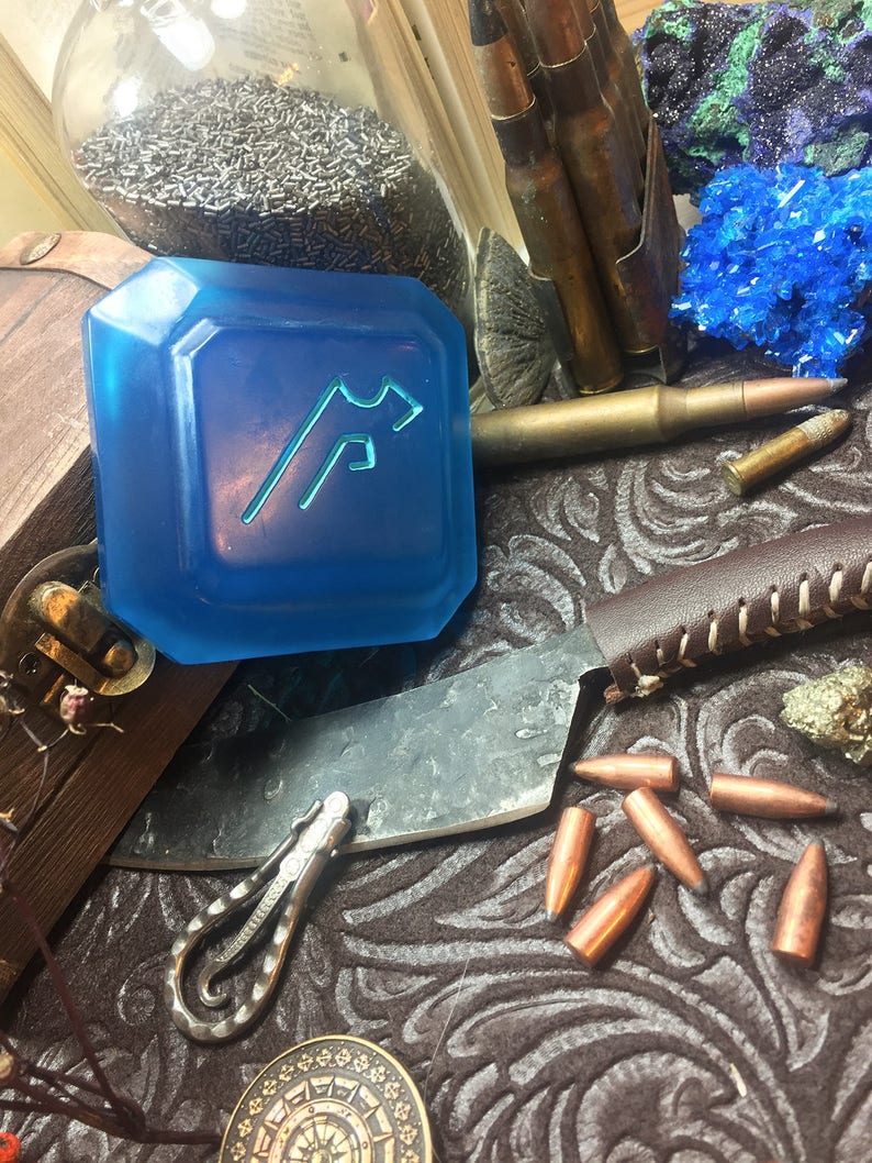 Machinist Soul Crystal: Hand Painted FFXIV Job Stone PJSKY1 image 8