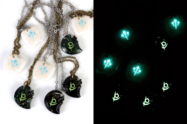 FFXIV Glow Job Stone Locket Style Charm Collar Endwalker Reaper y Sage Final Fantasy XIV Soul Crystal Necklace FF14 JSLKT1 imagen 3