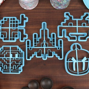 Retro Video Game Cookie Cutters: 8-bit Baking Gift