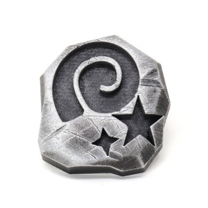 Pin fósil de Animal Crossing: Pin de resina que brilla en la oscuridad SPN1 Fossilized Metal
