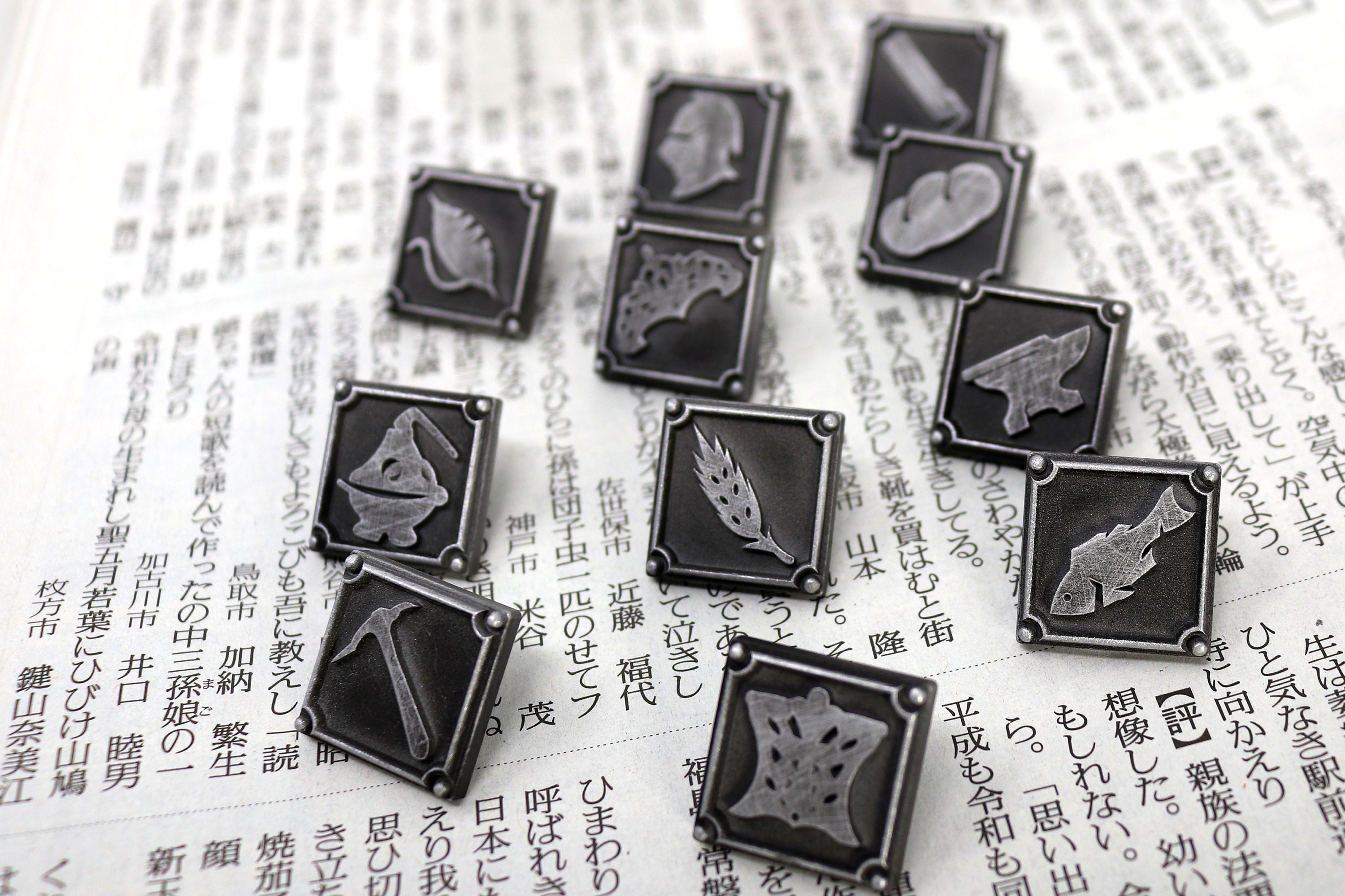 Goldsmith Ffxiv Crafting Pin Gsm Metal Resin Disciple Of Etsy Norway