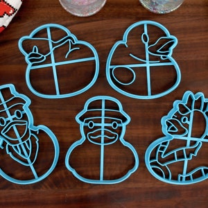 Rubber Duck Cookie Cutters - Rubber Ducky, Cool Duck, Punk Duck, Hat Duck, Sophisticated Duck - Rubber Duck Gift