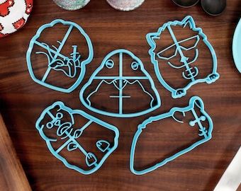 Hamster Cookie Cutters: Outline, Sleeping, Face (4in)