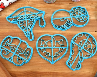 Anime Tentacle Cookie Cutters: Curled, Dripping, Heart, Infinity