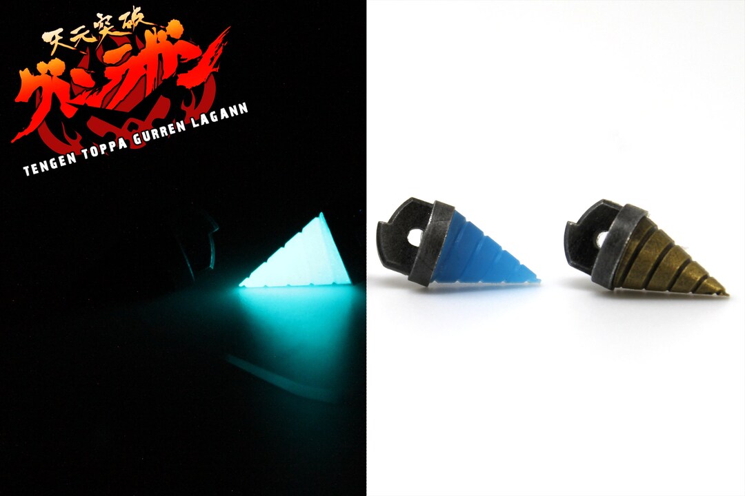 Gurren Lagann Earrings Core Drill stainless Steel Studs Core Drill
