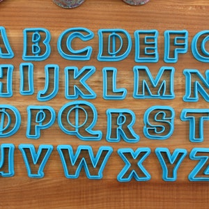 Cortadores de galletas FONT de Windwaking: letras de fondant, letras para decorar tartas