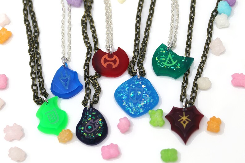 FFXIV Glow Job Stone Locket Style Charm Necklace Final Etsy