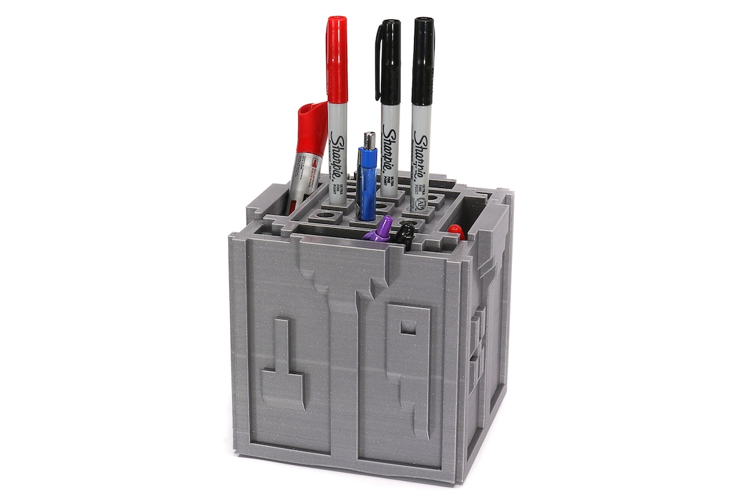 Crafting Table Pencil Holder Crafting Block Desk Organizer Gamer Desk