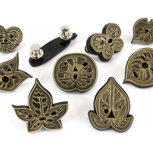 Korok Masks Brass Pins - Korok Ceremony Badges - Different Koroks Great Deku Tree Spirits Pin | SPN1