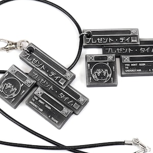 Present Day Present Time Anime Necklace - Chronically Online Keychain / Necklace - Y2k Necklace - The Wired - Gift for Digital World KY1