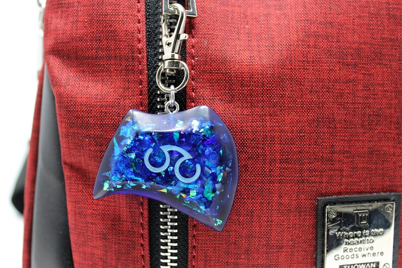 Cristal de alma de erudito centelleante: Piedra de trabajo que brilla en la oscuridad FF14 JSKY1 Keychain