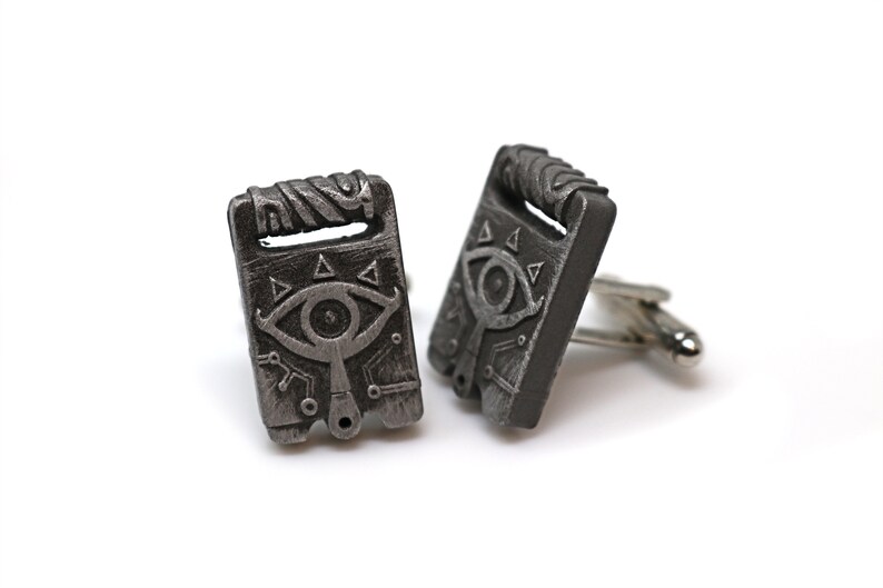 Manchetknopen van sheikah-leisteen: Legend of Zelda-sieraden CFF1 afbeelding 4