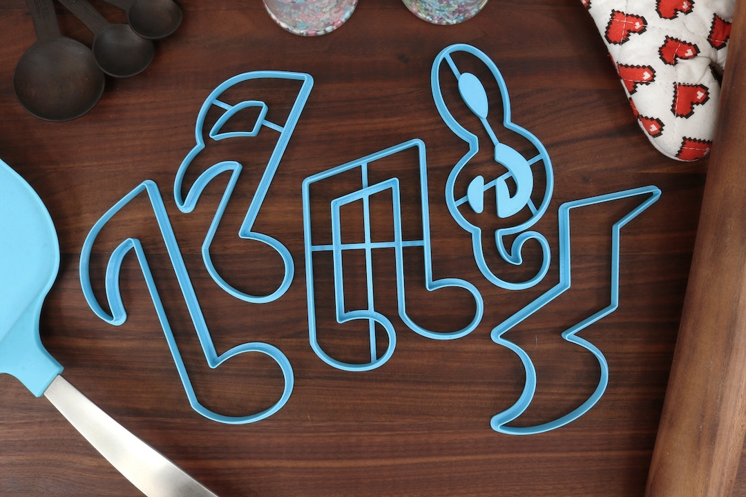 Musical Notes Cookie Cutters, Set 1 Beamed Notes, Quarter Notes