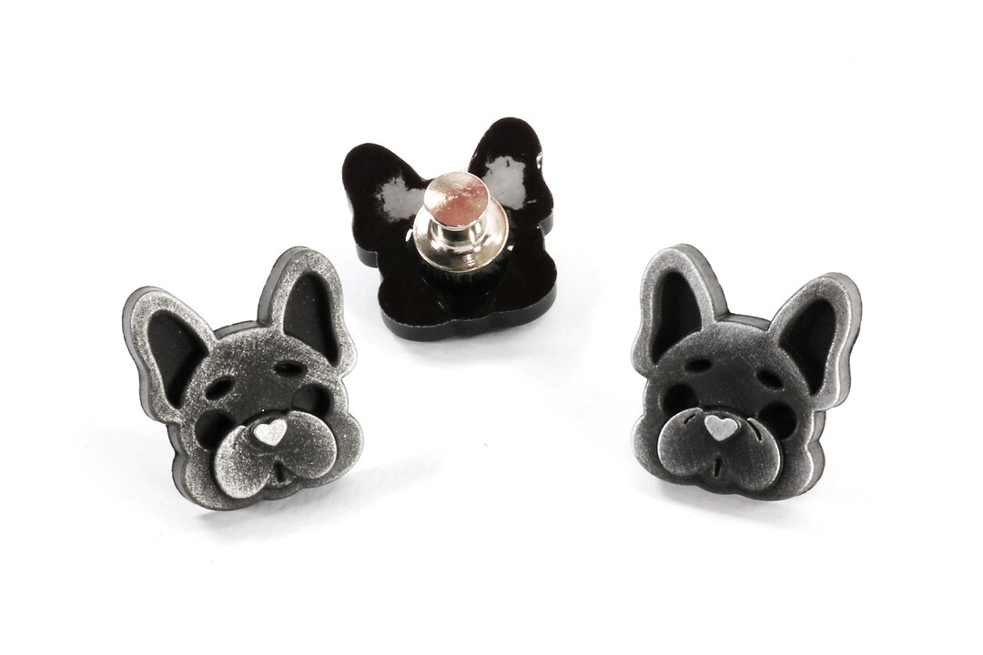 French Bulldog Pin: Handmade Resin Frenchie Face SPN1 - Etsy