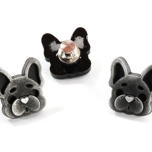 Pin de bulldog francés: adorable bulldog francés, cara de bulldog francés, regalo para dueños de bulldog francés SPN1