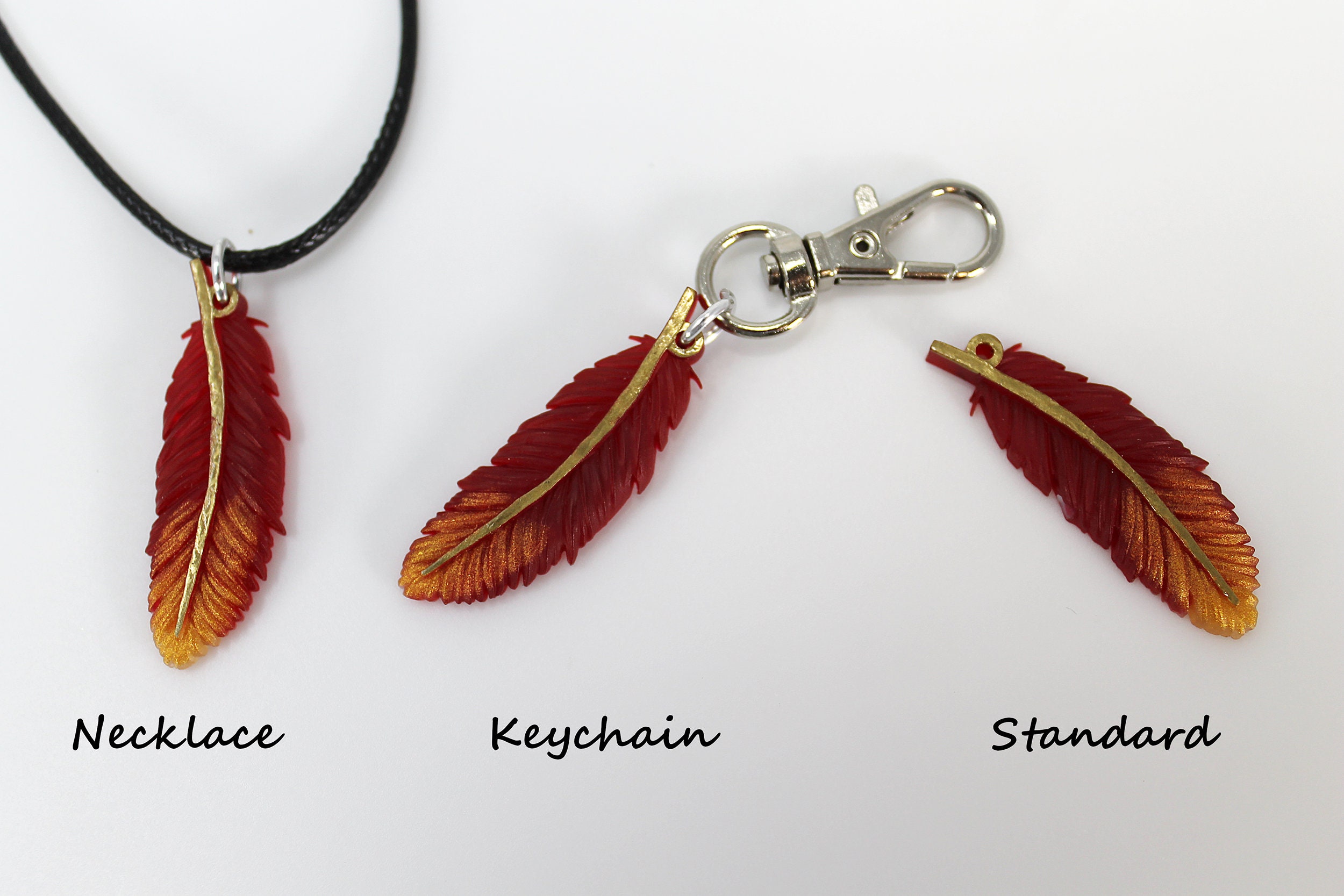 Final Fantasy XV Phoenix Down Pendant: Crystal Resin Necklace