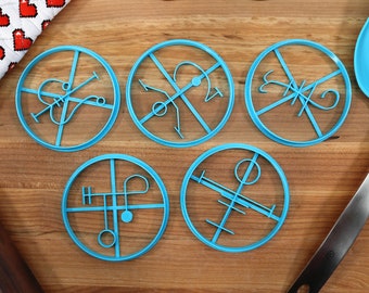 Lovecraft Cookie Cutters: Lesser Servitor Set - Tcho Tchos, Shantak, Deep One