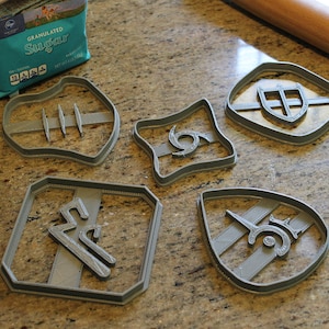 FFXIV Soul Stone Cookie Cutters (Set 1 of 4) -Pal, Nin, Rdm, Mnk, Mch - FF14- RDM Soul Crystal Cookie Cutter