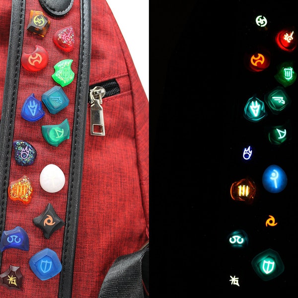 FFXIV GLOW Soul Crystal Tie Pin / Job Stone Collectors Pin - Endwalker Reaper and Sage - FF14 Final Fantasy 14 JSPN1