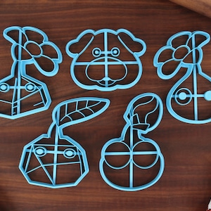 Especies de Minions de Plantas, Set 2 - Cortadores de Galletas - Brillantes, de Hielo, de Avena, de Roca, Alados - Cortadores Tiny Treasure Hunters