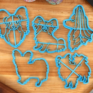 Papillon Cookie Cutters - Papillon Stakc, Papillon Face, Papillon Outline, Cute Papillon - Papillon Gift