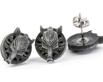 Pendientes Fenrir: pendientes de acero inoxidable inspirados en Final Fantasy VII ERG1
