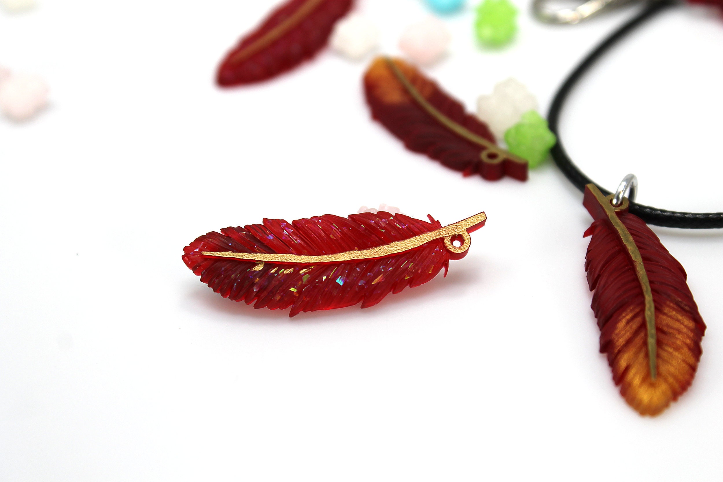 Final Fantasy XV Phoenix Down Pendant: Crystal Resin Necklace
