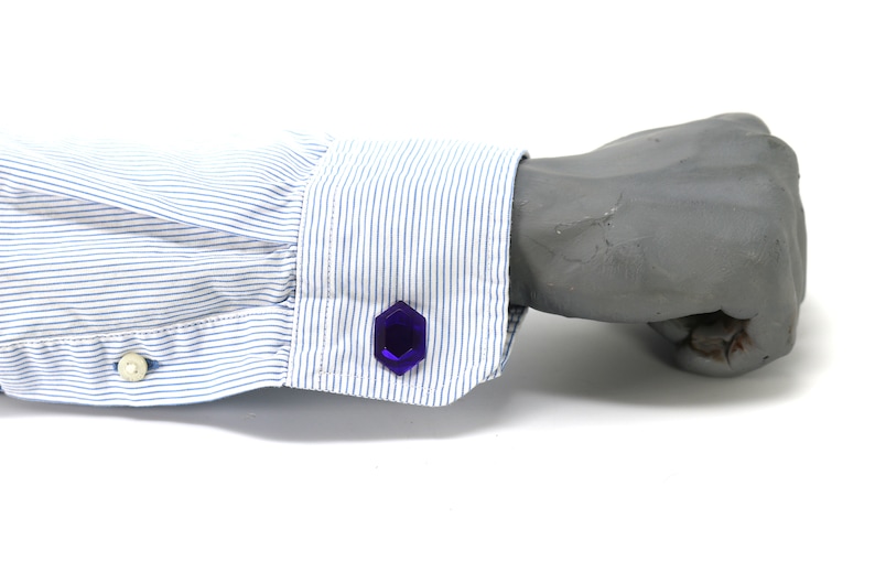 Zelda Rupee Cufflinks: Crystal Resin Legend of Zelda Gift CFF1 Purple