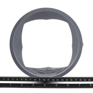 May include: A gray plastic ring with a square opening in the center. The ring is about 4 inches in diameter.