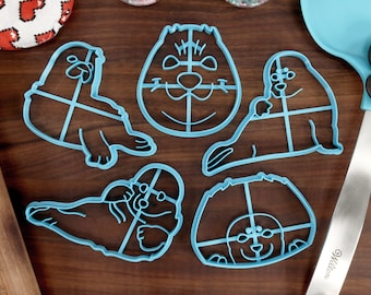 Harp Seal Cookie Cutters: Pup, Spinning Seal, Outline, Face