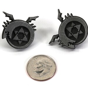 Ouroboros Symbol - Aluminium Metall Harts Pin för Cosplay - Homunculi SPN1 bild 6
