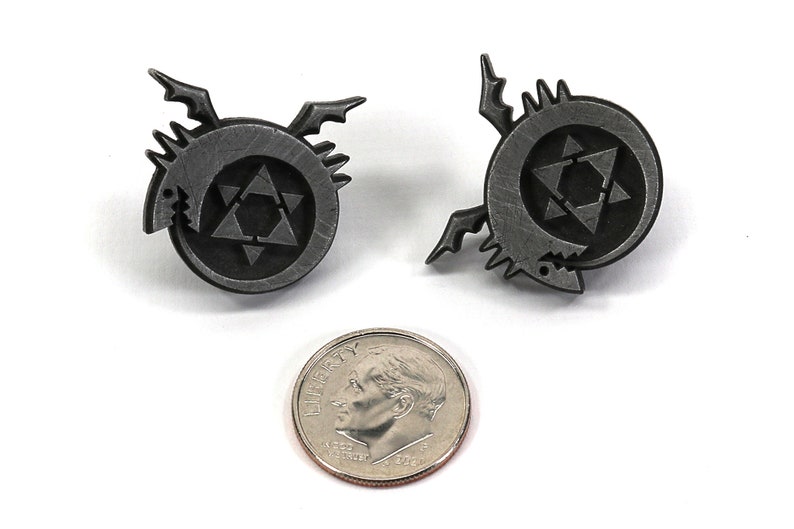 Ouroboros Symbol - Aluminium Metall Harts Pin för Cosplay - Homunculi SPN1 bild 6
