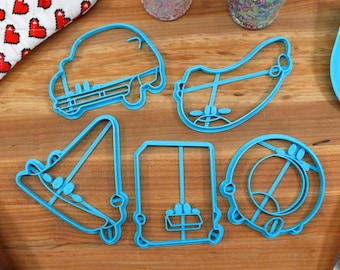 Kirby Mouthful Mode Cookie Cutters: Arch, Car, Cone, Ring, Vending