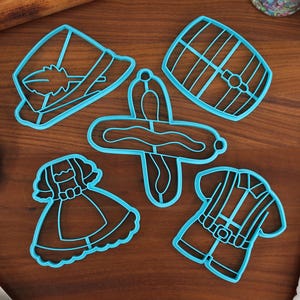 Oktoberfest Ausstechförmchen - Trachtenhut, Bierfass, Dirndl, Lederhose, Trachtenhut - Deutsche Feiertags Kekse & Backutensilien