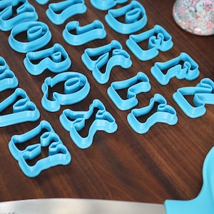 Groovy FONT Cookie Cutters 70s Baking, 80s Baking Fondant Letters, Letters for Cake decorating image 7