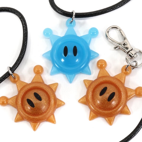 Porte-clés/collier phosphorescents Mario Shine Sprite, Super Mario Sunshine, bijoux Mario, cadeau Nintendo KY1