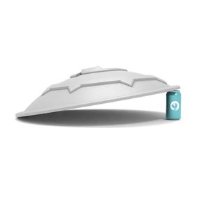 Puede incluir: Una tapa de pl&aacute;stico blanca en forma de c&uacute;pula con un dise&ntilde;o de estrella. La tapa est&aacute; apoyada sobre una lata azul con un logotipo blanco.