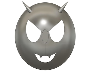 Devilish Shy Guy Mask 3D Print Model: Mischievous Mario Costume Prop (STL Download)