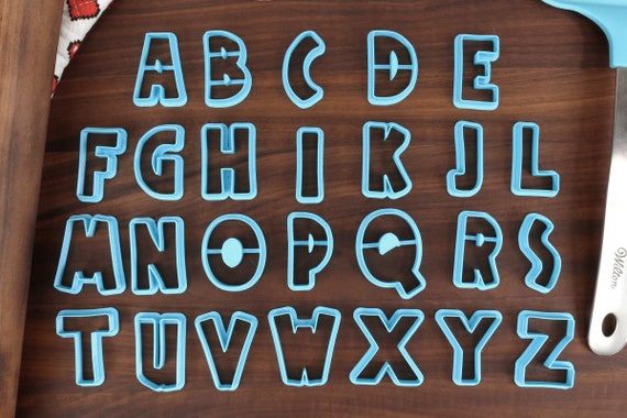 Jurassic FONT Cookie Cutters 90s Baking, 80s Baking Fondant Letters, Letters  for Cake Decorating 