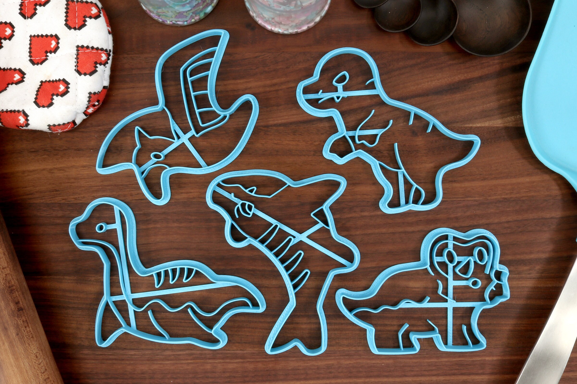 T Rex Cute Cookie Cutter & Stamp, Dinosaur Dino Birthday Jurassic T-Rex  Tyranno