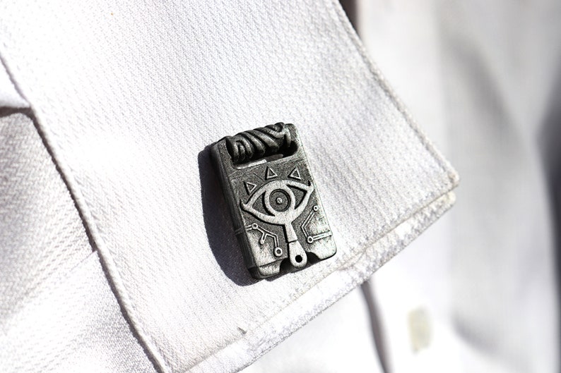 Manchetknopen van sheikah-leisteen: Legend of Zelda-sieraden CFF1 afbeelding 3