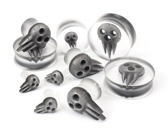 Lord Death Mask Resin Gauges – Anime Ear Plugs