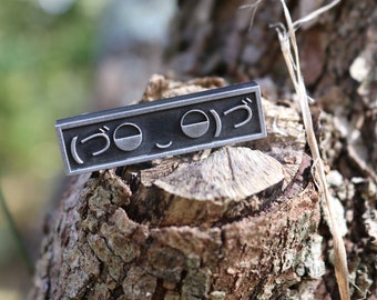 Kaomoji Pin Set: Japanese Emoticons, Crystal Resin & Aluminum