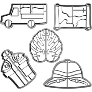 Safari Explorers Cookie Cutter 3D-printmodellen - Savannah Adventures Kookgerei - Outdooractiviteiten Bakgereedschap downloaden | 3DPCC