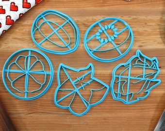 Tropical Fruit Cookie Cutters - Kiwi, Lychee, Dragon Fruit, and More