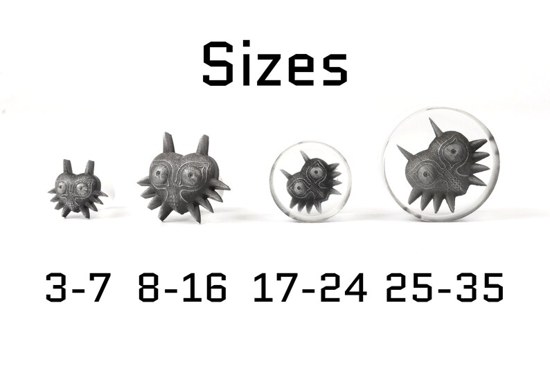 Majora's Mask Resin Ear Gauges: Zelda Legend Plugs / Gauges image 3