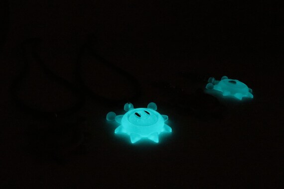 Shine Sprite Necklace / Keychain: Glow in the Dark Resin, Super