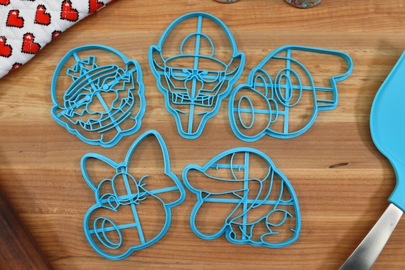 Mario Villains Cookie Cutters - Wario, Waluigi, Birdo, Poochy, Sniffit - Super Mario Bros /  Nintendo Gift