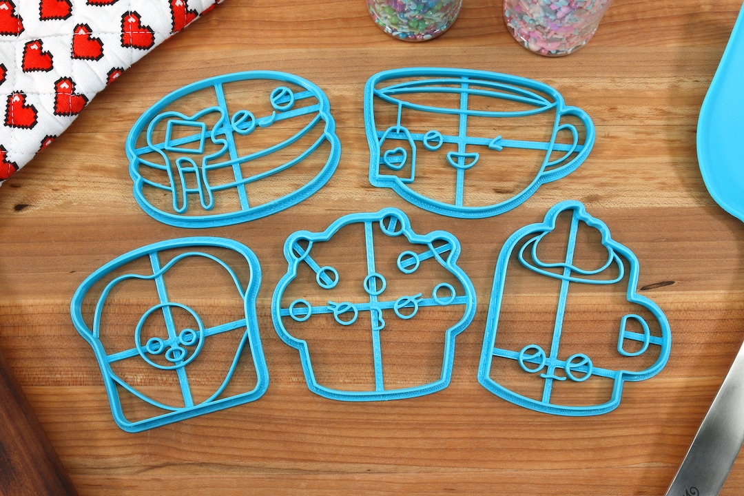 Cute Food Cookie Cutters Teacup Cookie, Pancake Cookie, Muffin Cookie